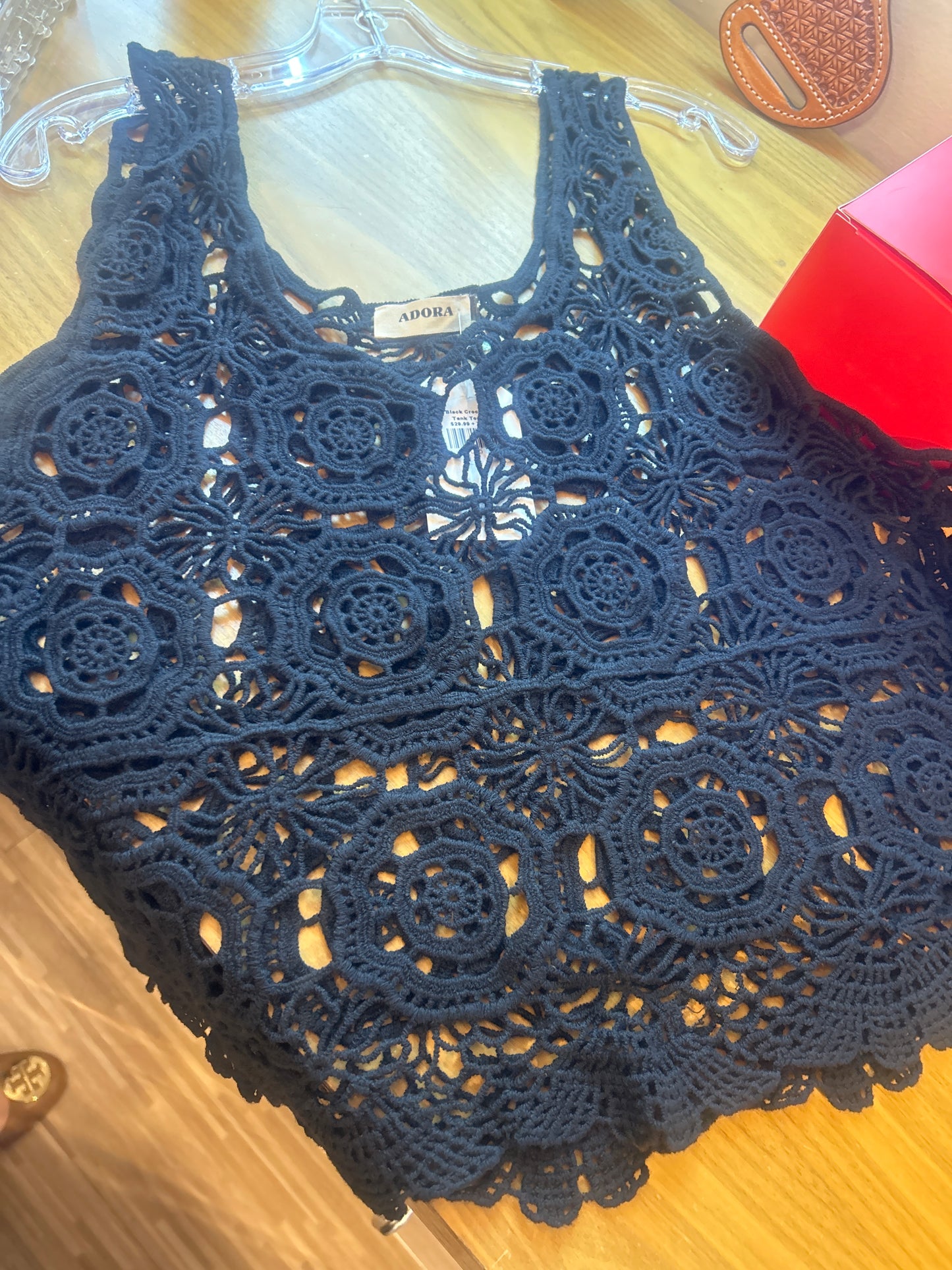 Black Crochet tank top