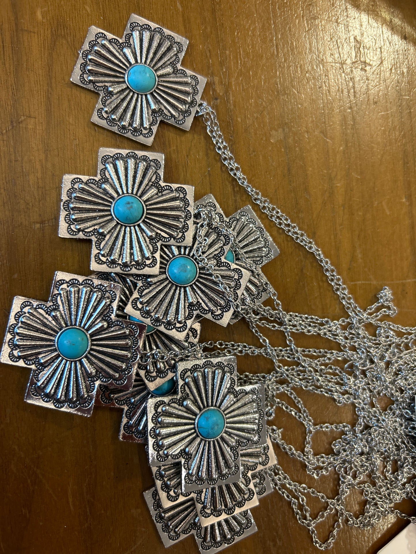 Western Necklace Turquoise Cross