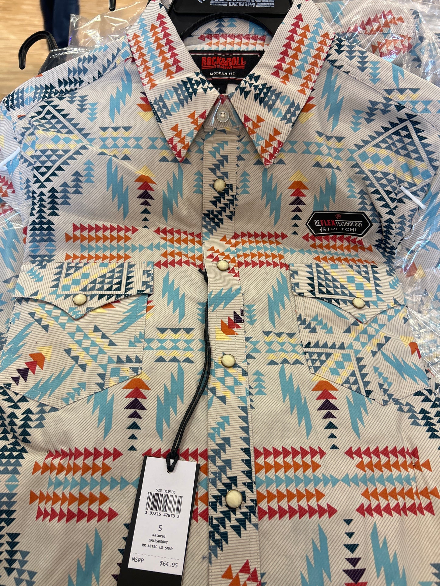 Rock And Roll Denim Aztec SS Snap