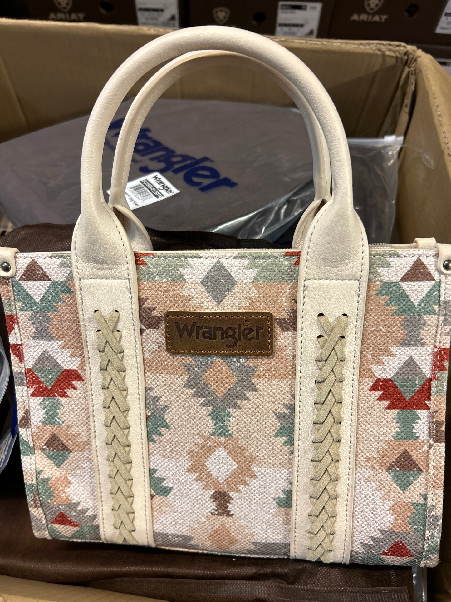 Wrangler aztec print purse beige