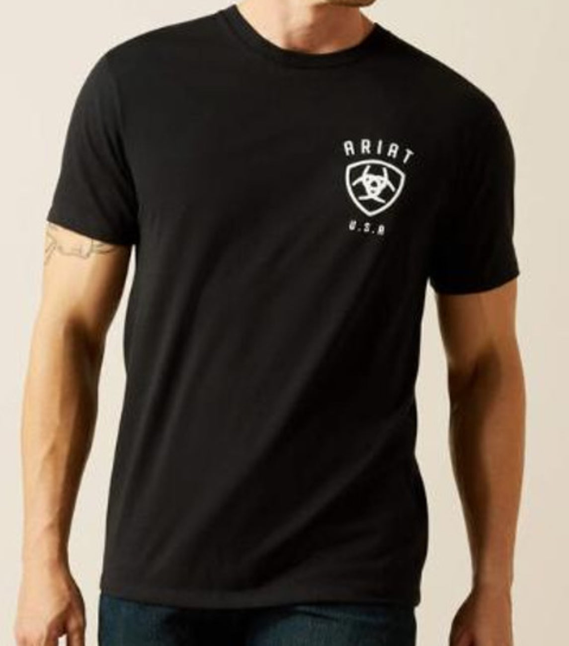 Ariat Men's S/S Black Faded Bull T-Shirt