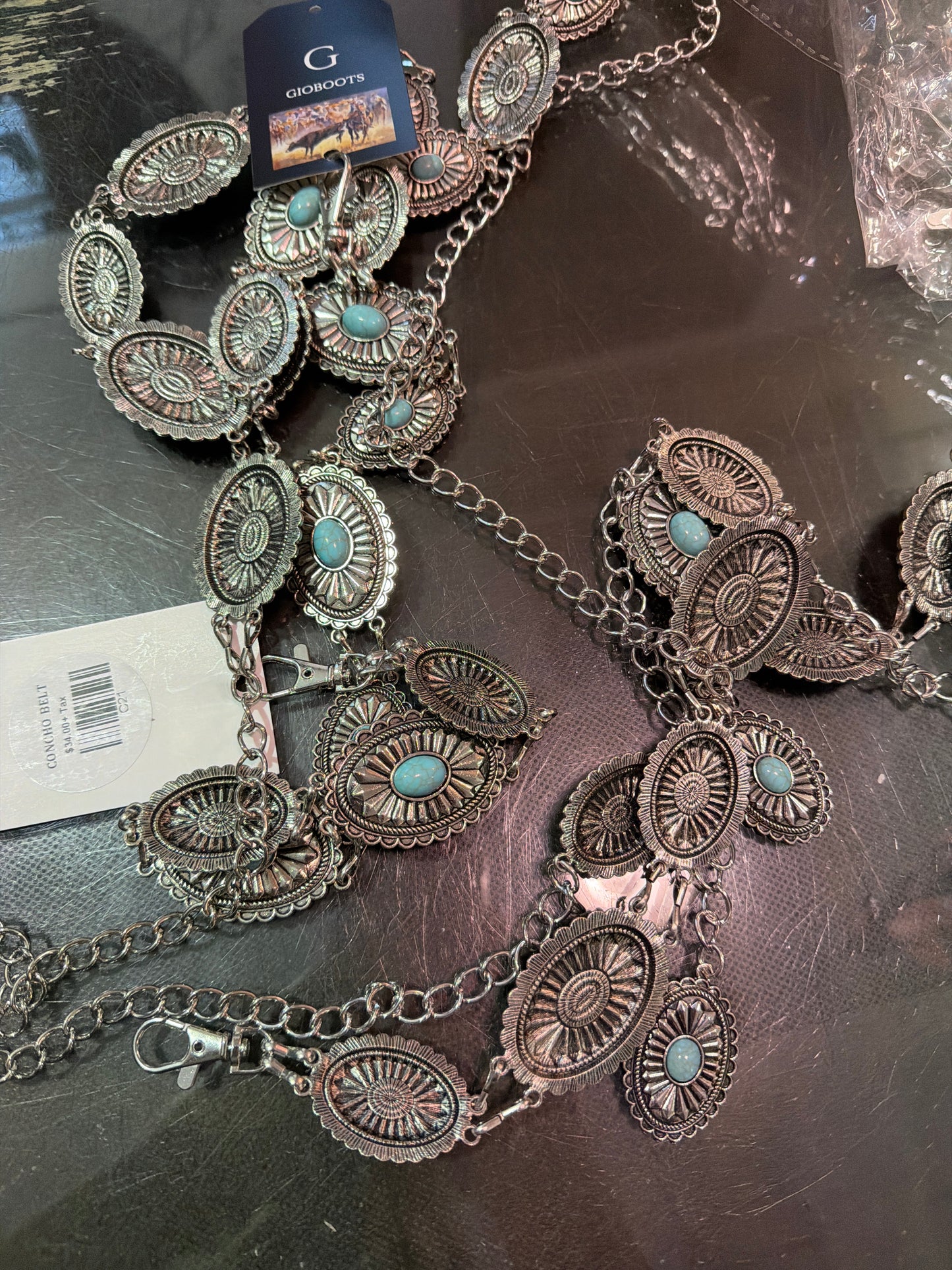 Turquoise Concho belt