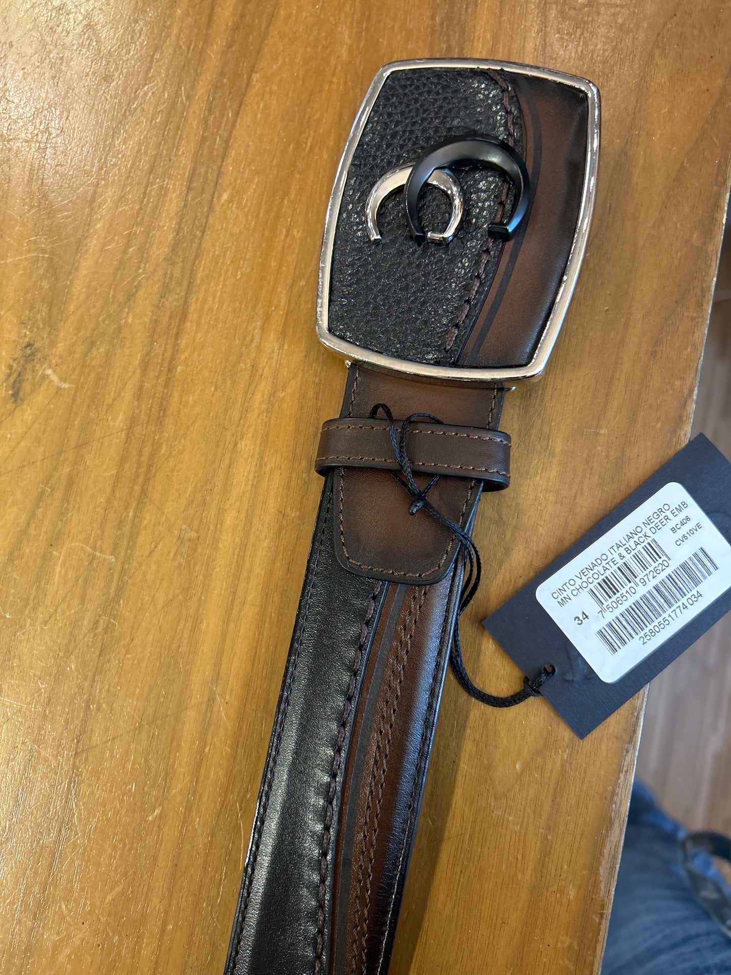 Cuadra black and chocolate belt