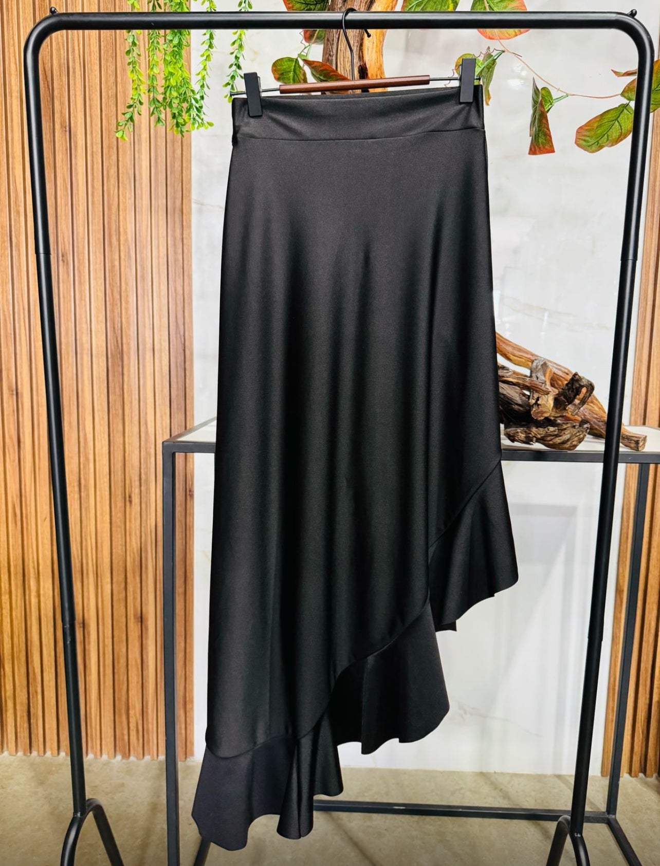 ruffle skirt (black)