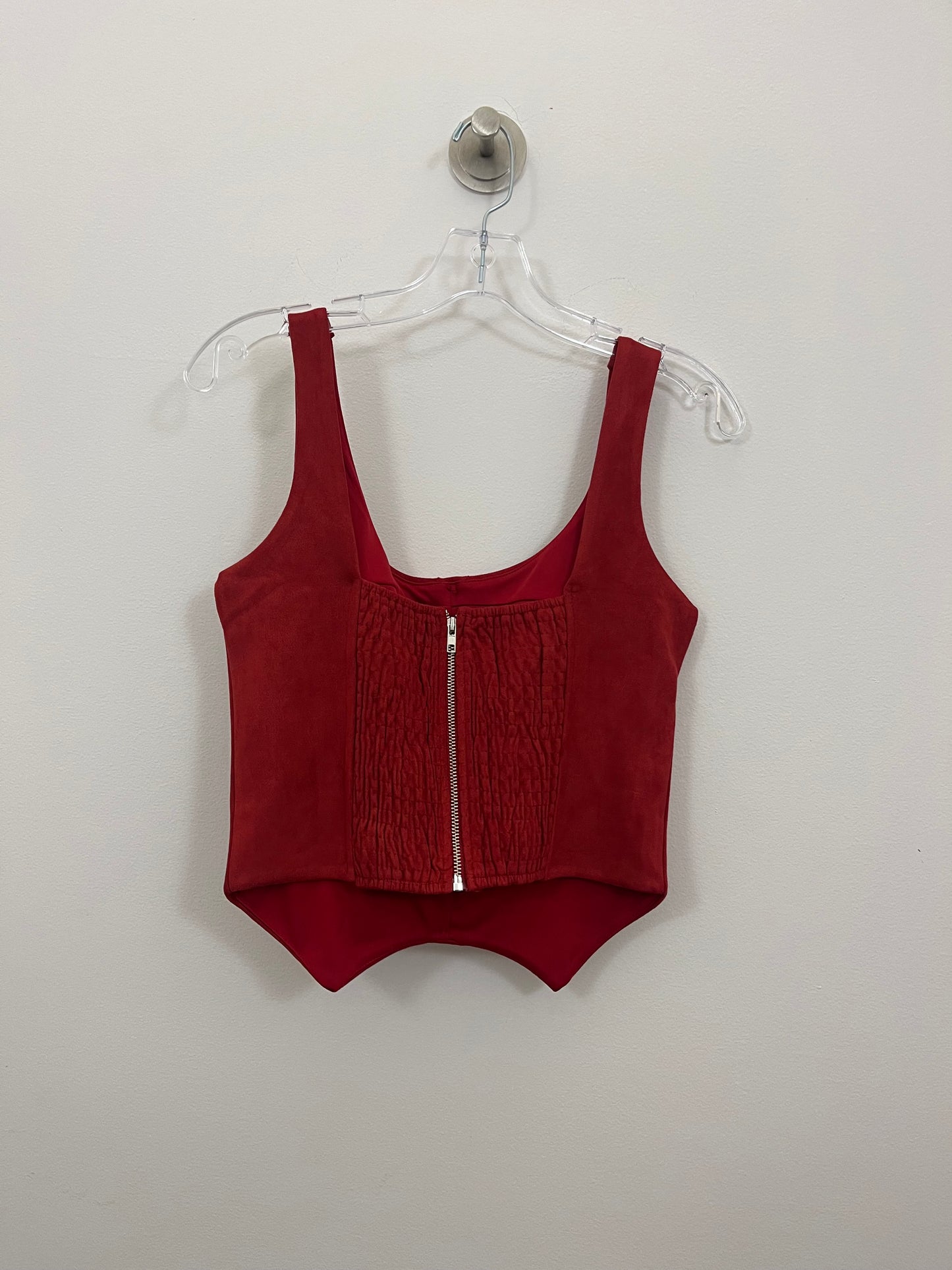 Wine stitched vest
