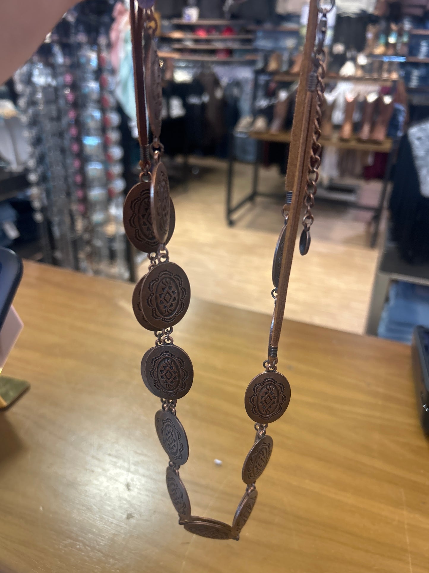 Wrangler bronze necklace set