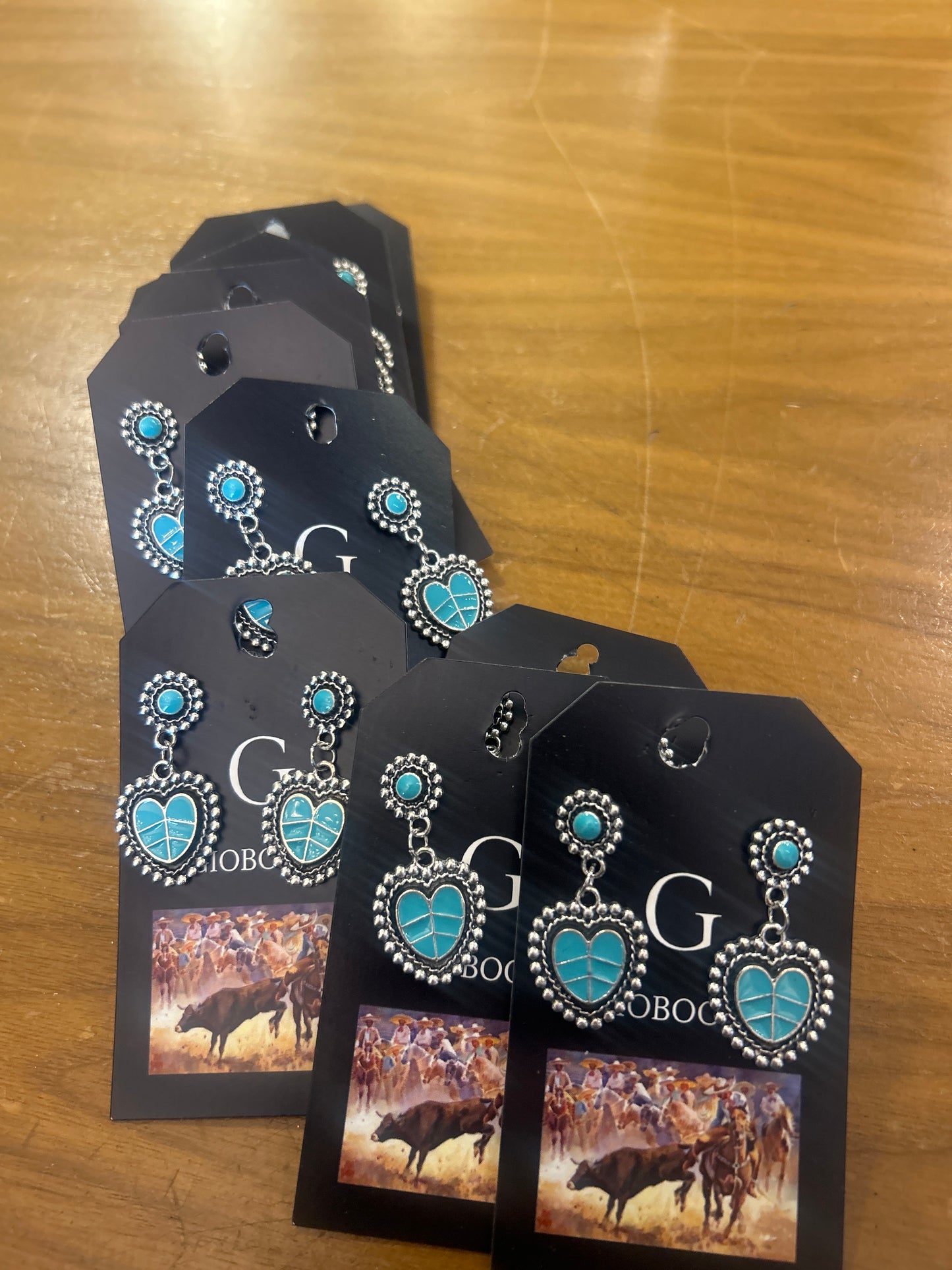 Turquoise Heart Earrings