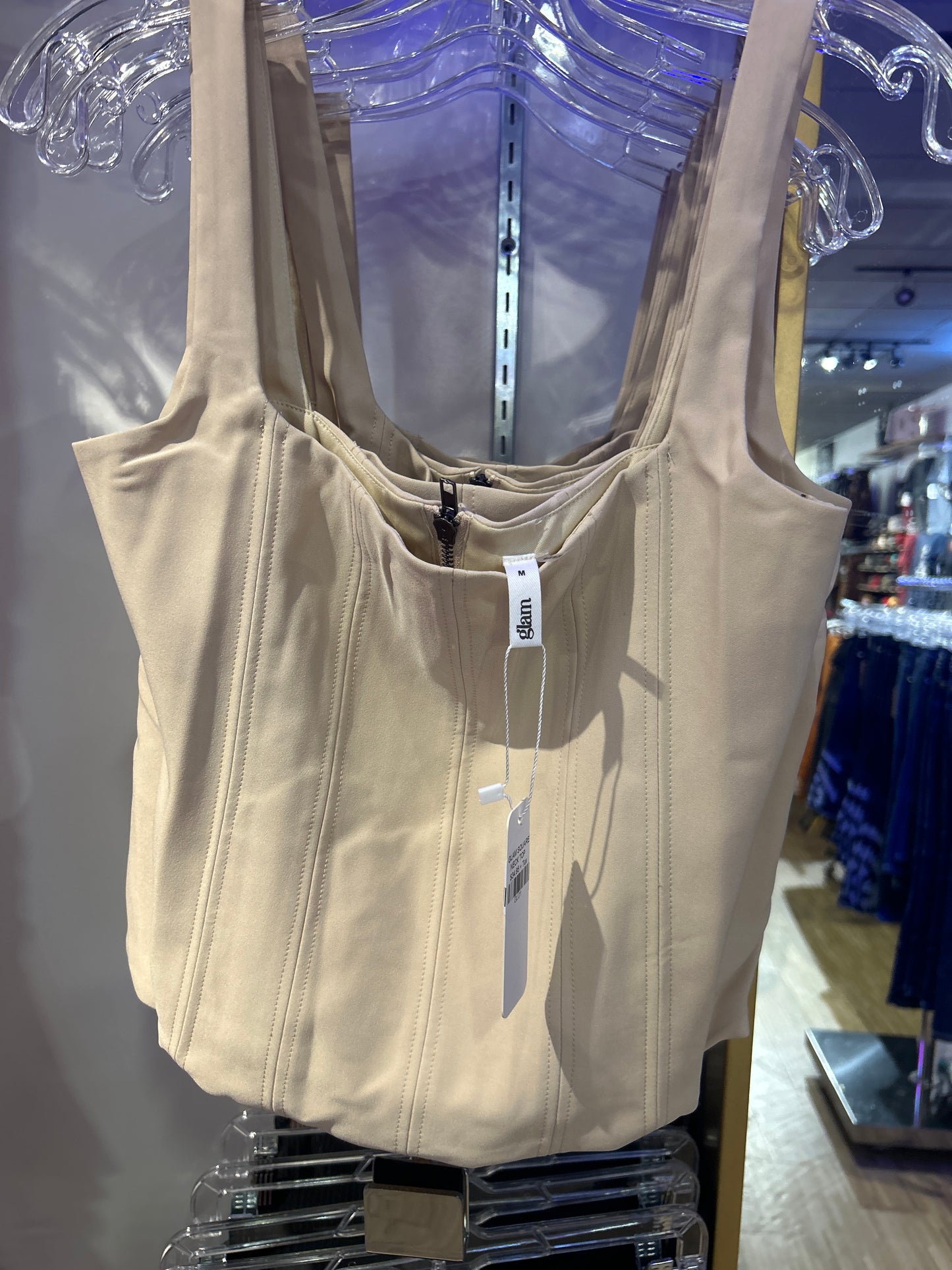 Glam square neck top final sale