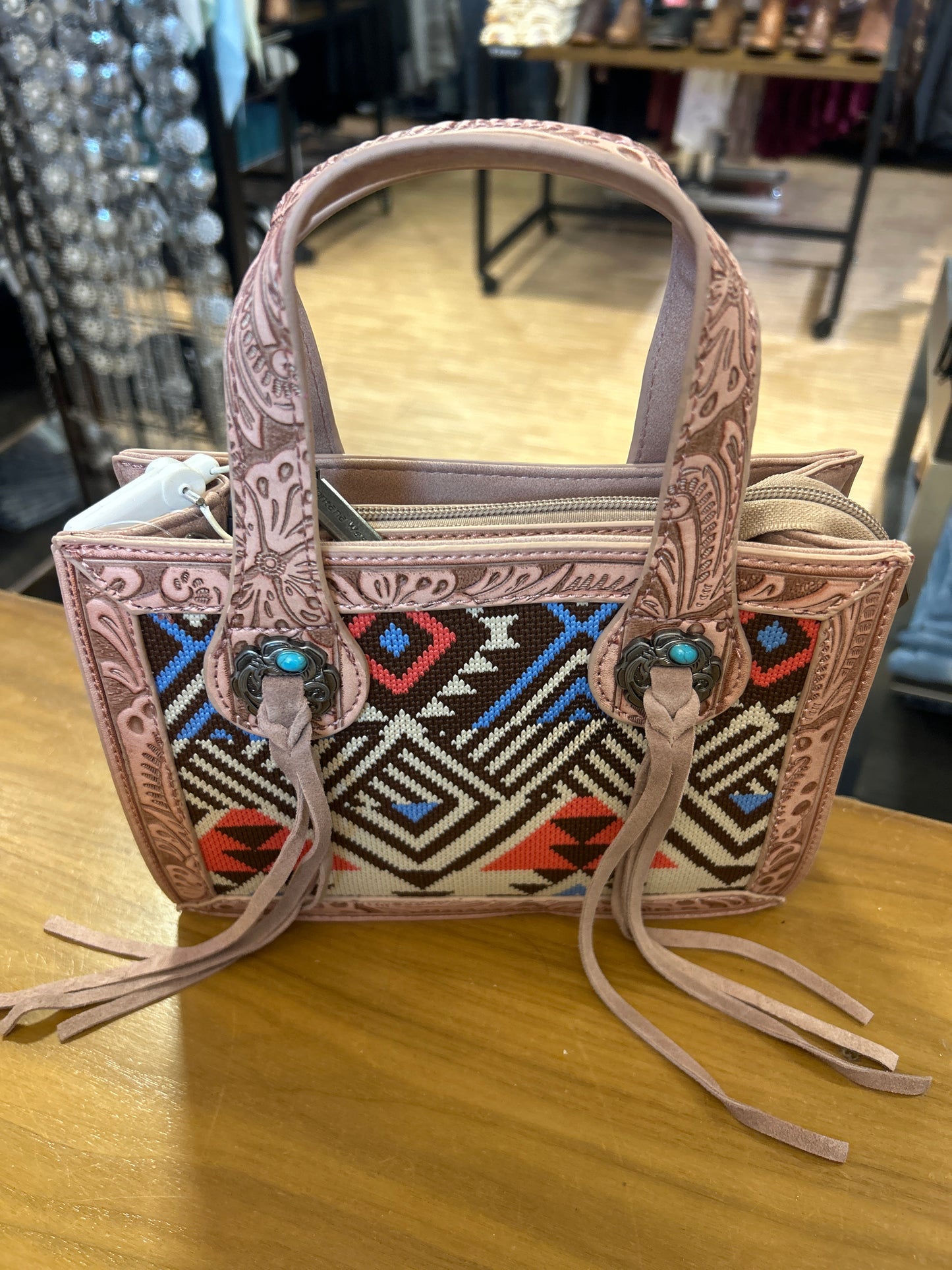 Mini Wrangler Aztec Print Purse 8121PK