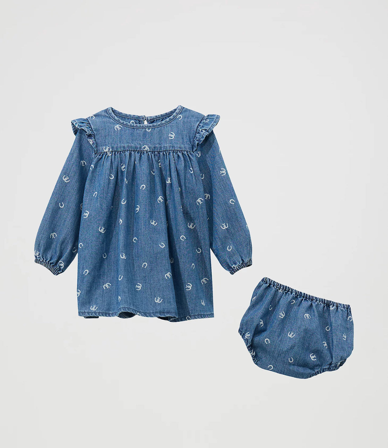 LITTLE GIRL'S DENIM TRAPEZE DRESS