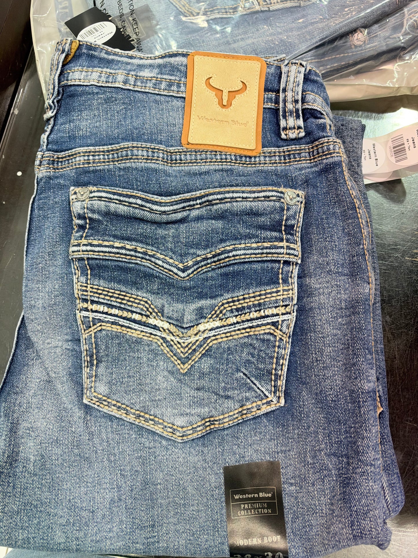 Western blue men’s jeans