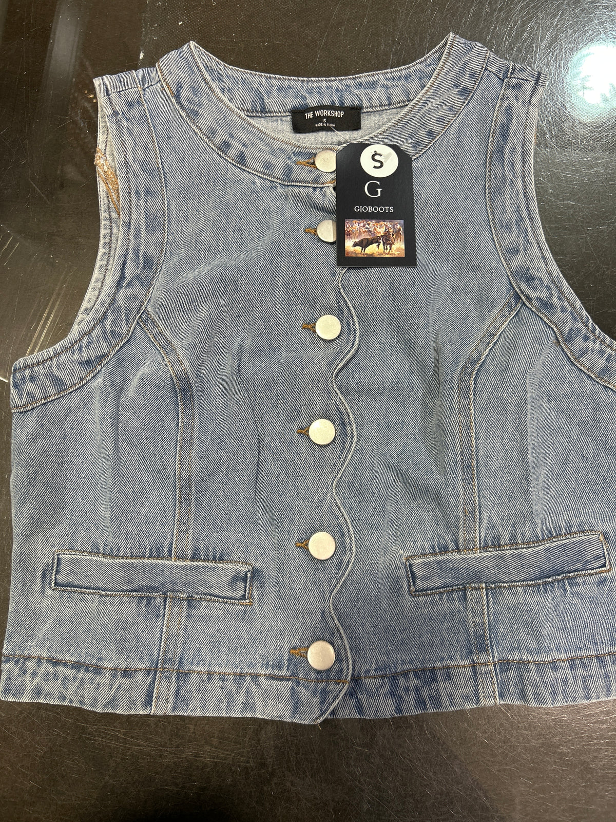 Denim vest top