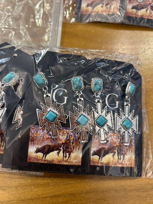 Aztec silver turquoise