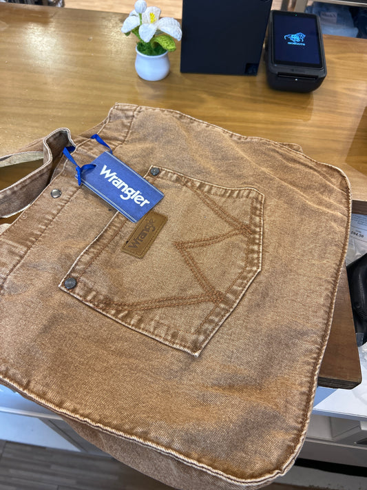 WG143-2006BR Wrangler Stitch Denim Tote Bag - Brown