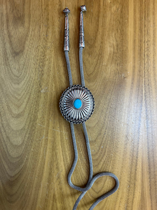 Silver Turquoise Bolo Tie