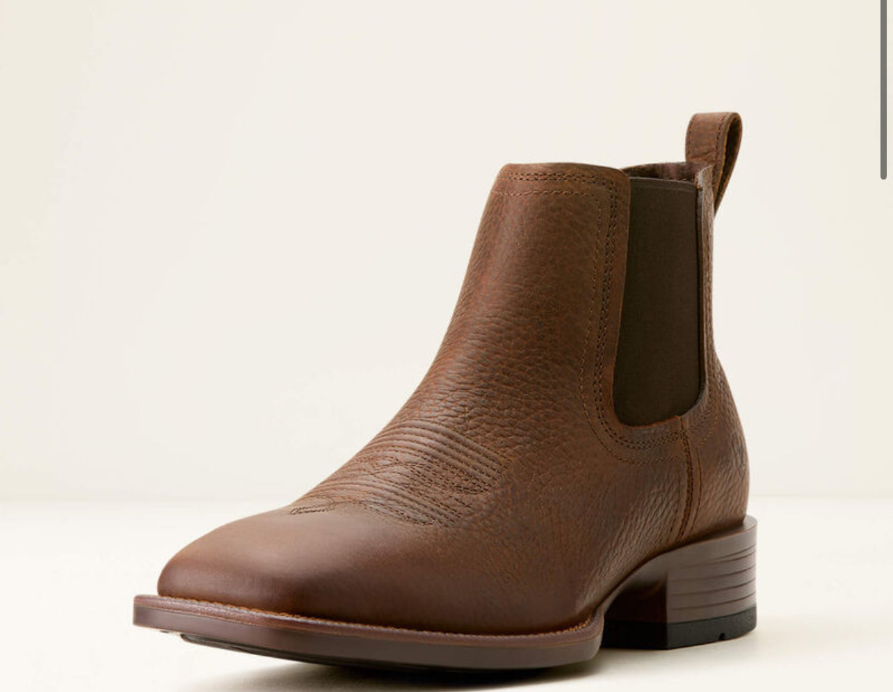 Booker Chelsea Wide Square Toe Western Boot