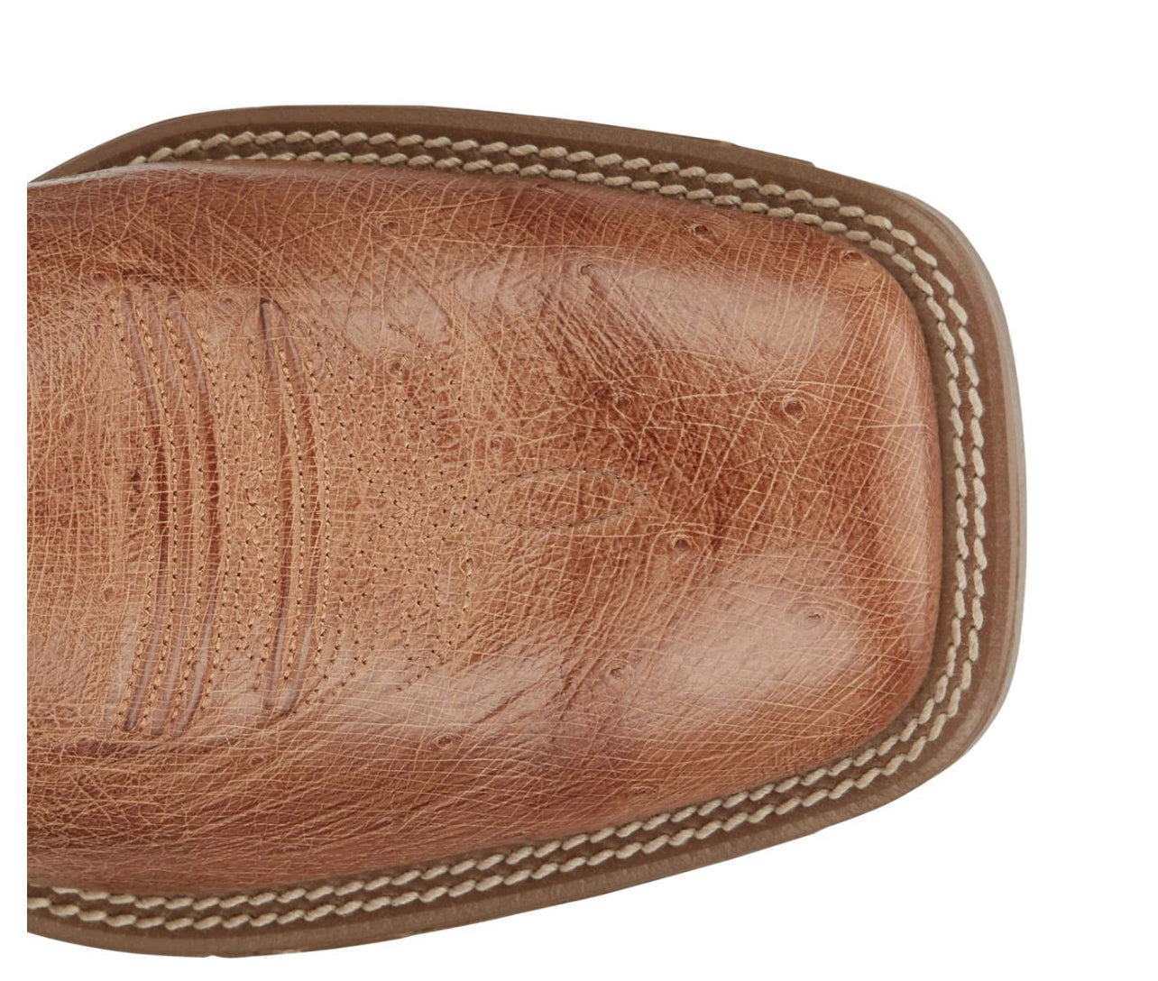 Justin Smooth Ostrich Boots Roswell Cognac