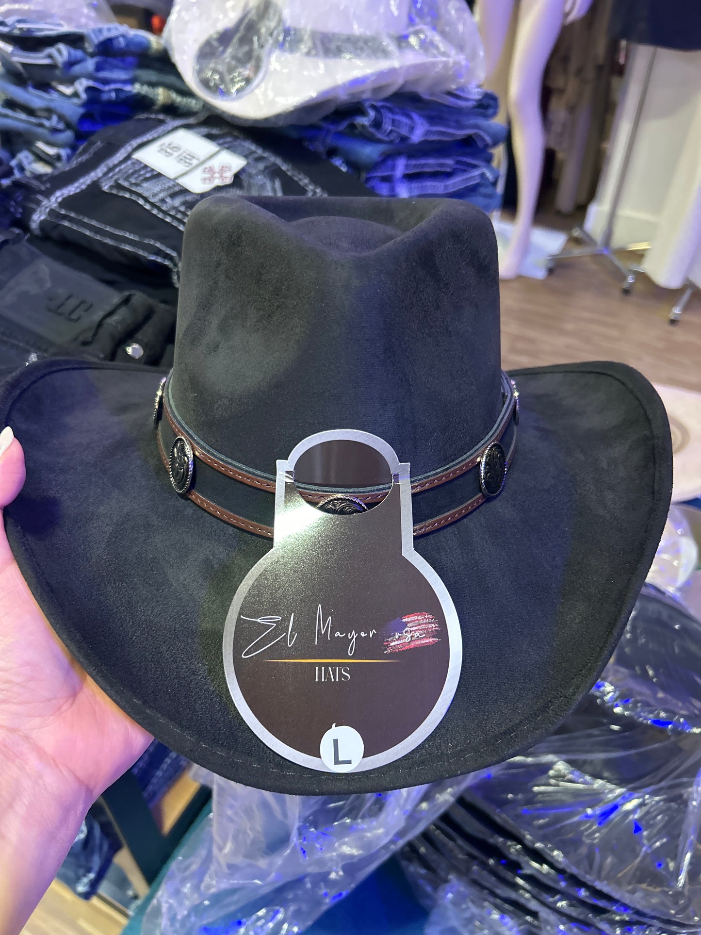 El Mayor Suede Texana Mujer BLCK