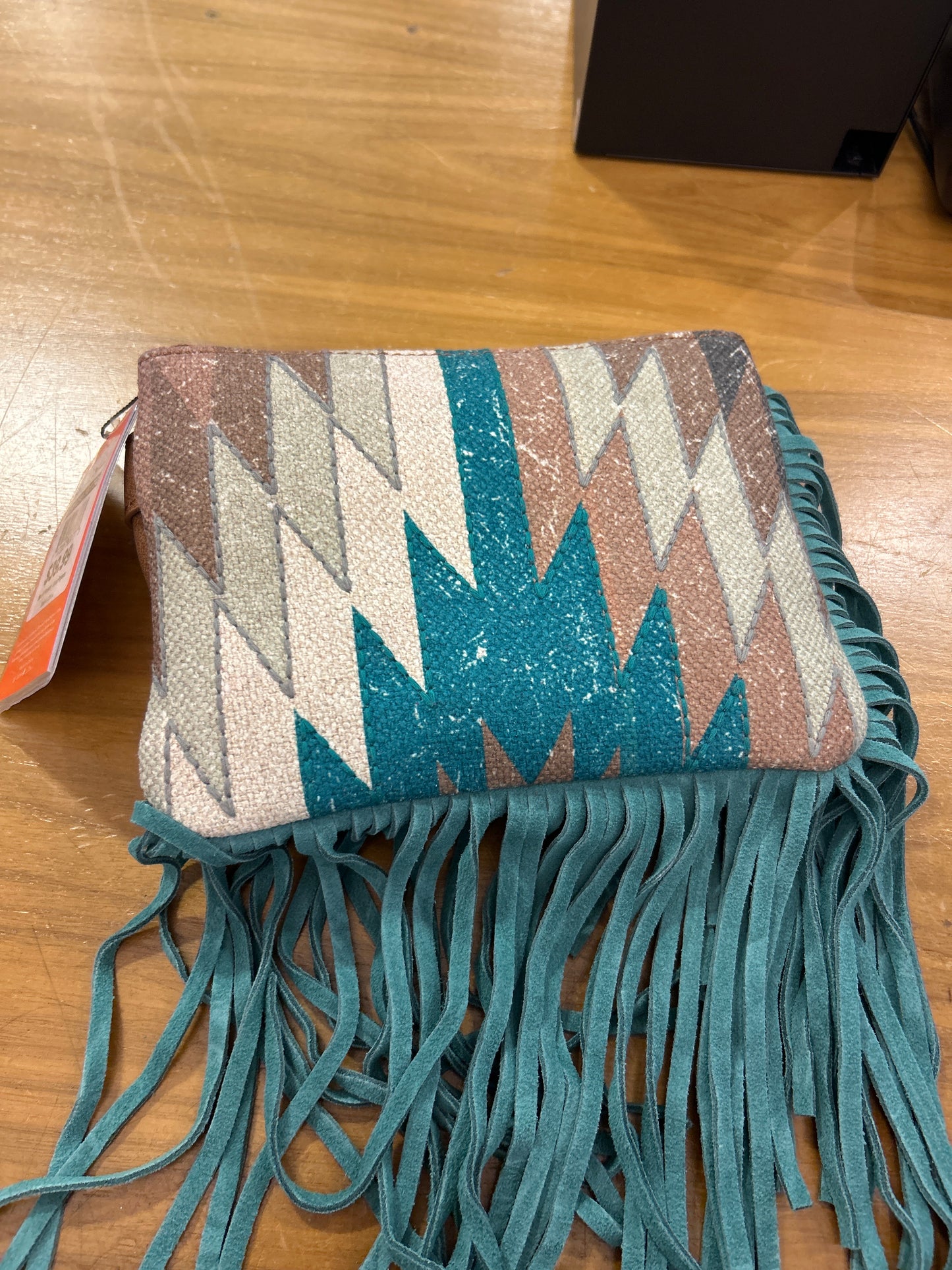 Fringe purse turquoise 181TQ