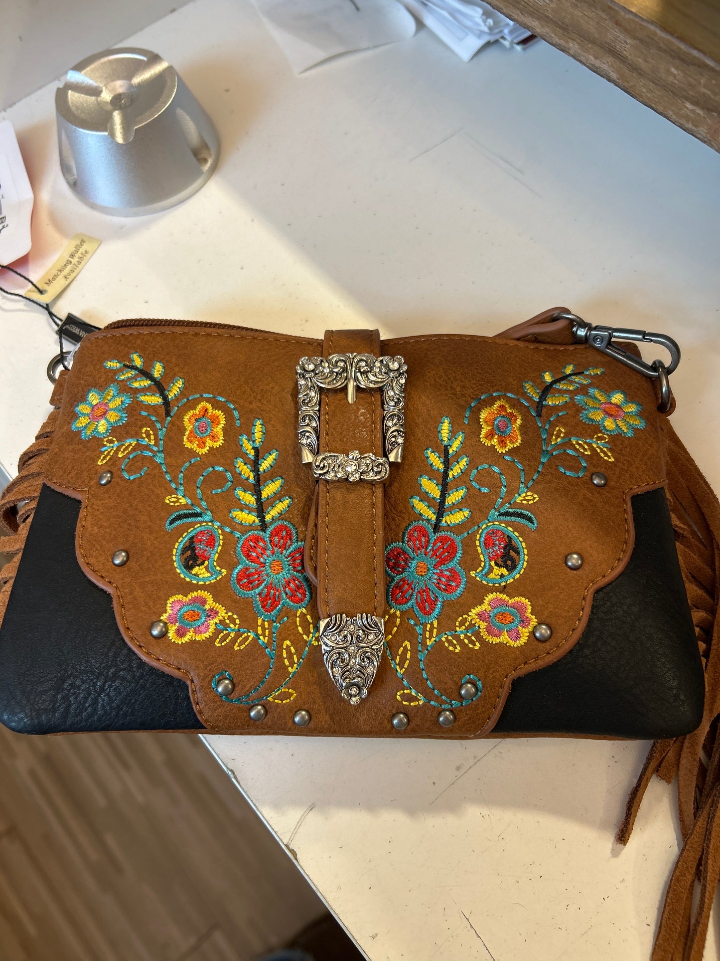 Fringe purse flowers 181BR