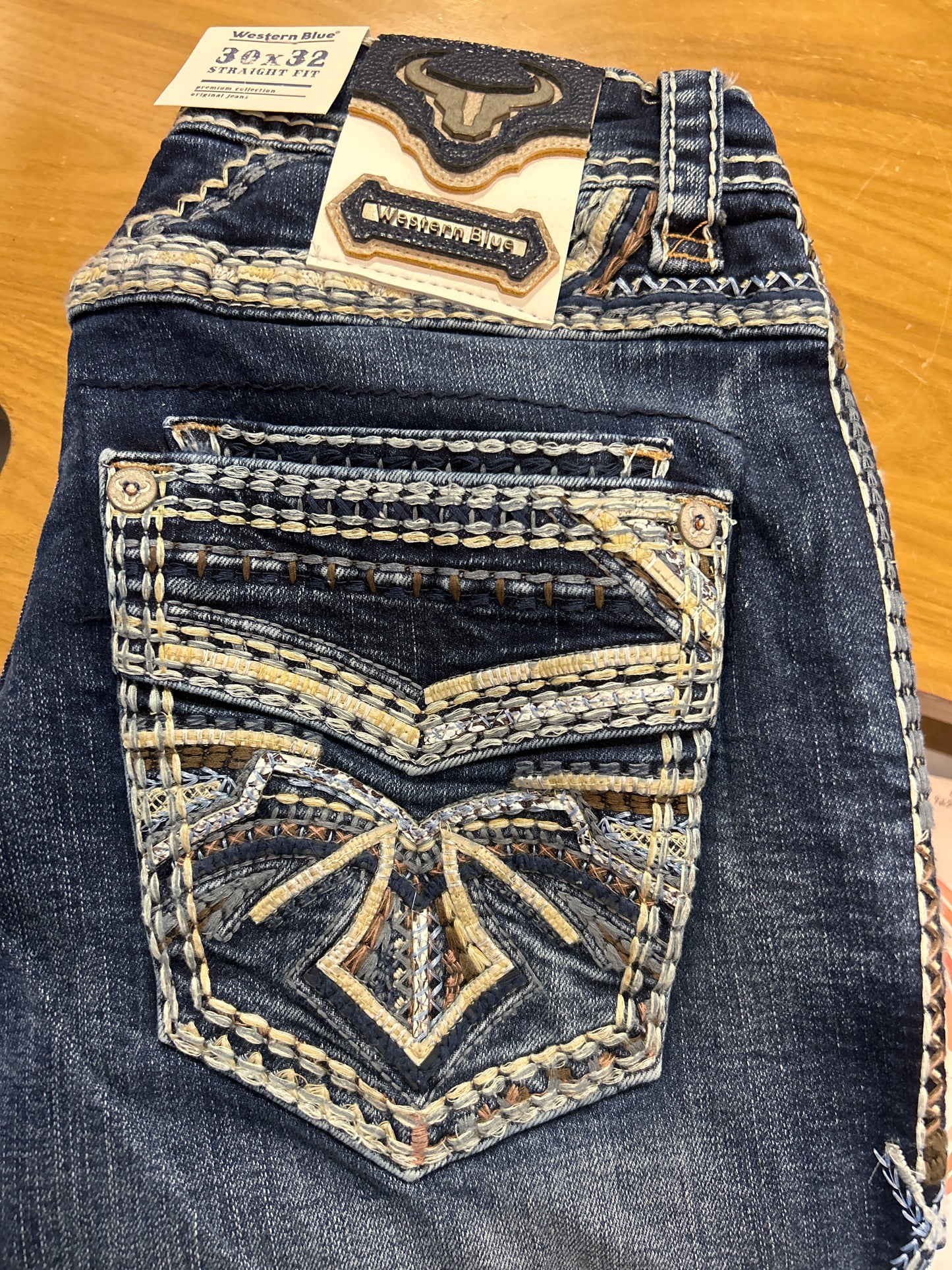 Wester blue men jeans