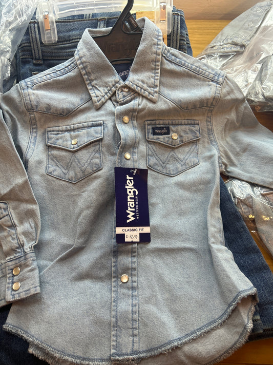 Wrangler kids denim shirt