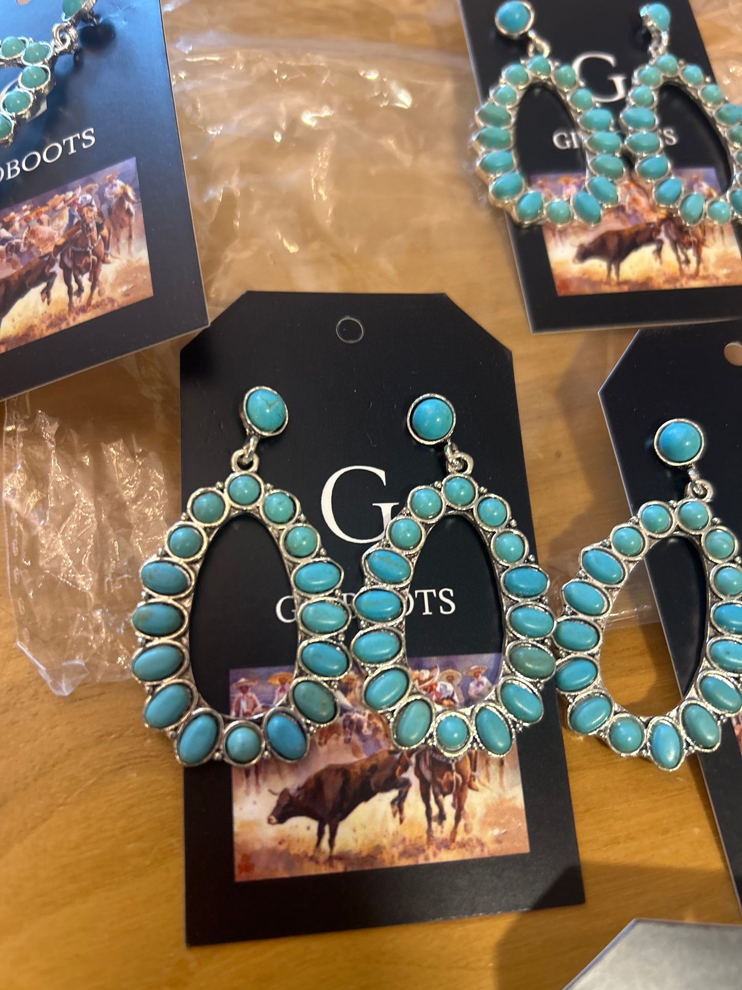 Silver with turquoise earrings