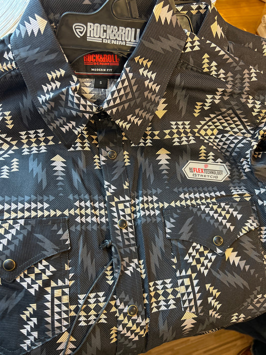 Rock And Roll Modern Fit Snap Shirt