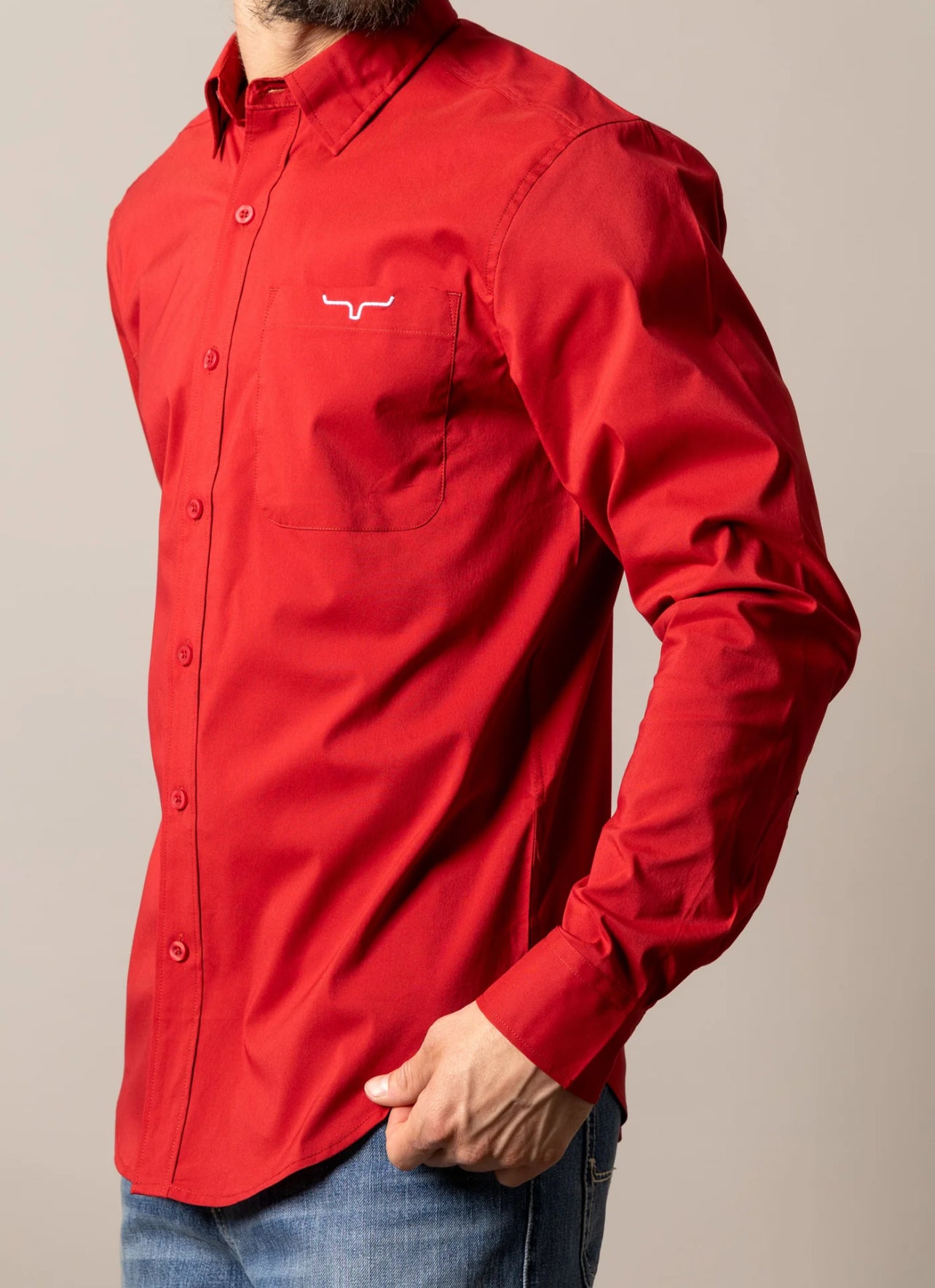 Kimes Ranch LS Team Shirt Red
