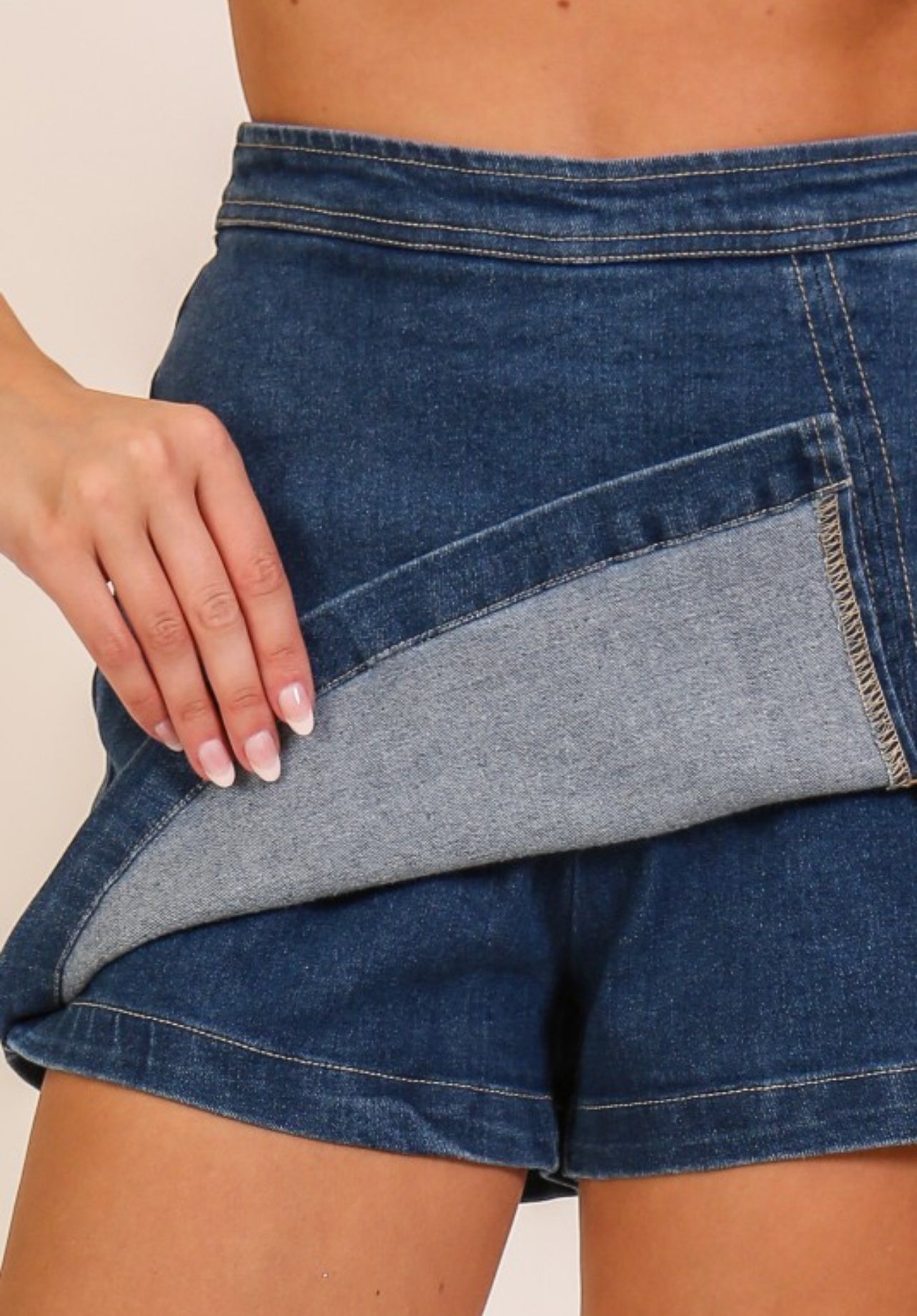 Dark Blue Denim Skort