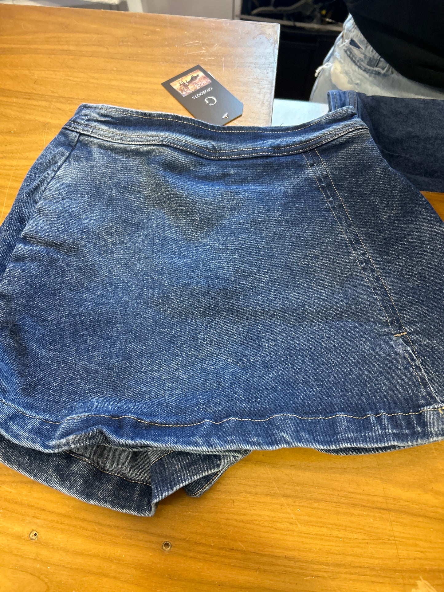 Denim skort