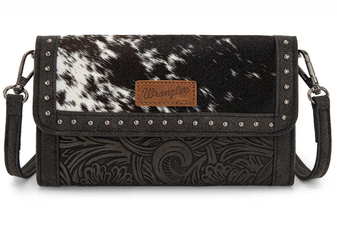 WG252-C012 Wrangler Genuine Cowhide Wallet/Wristlet/Crossbody Bag