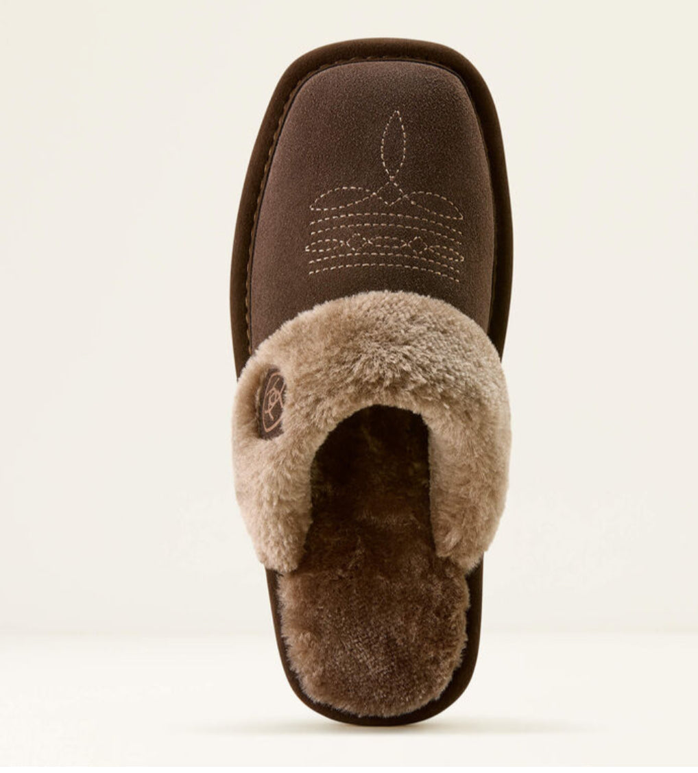 Jackie Square Toe Slipper (Brown)