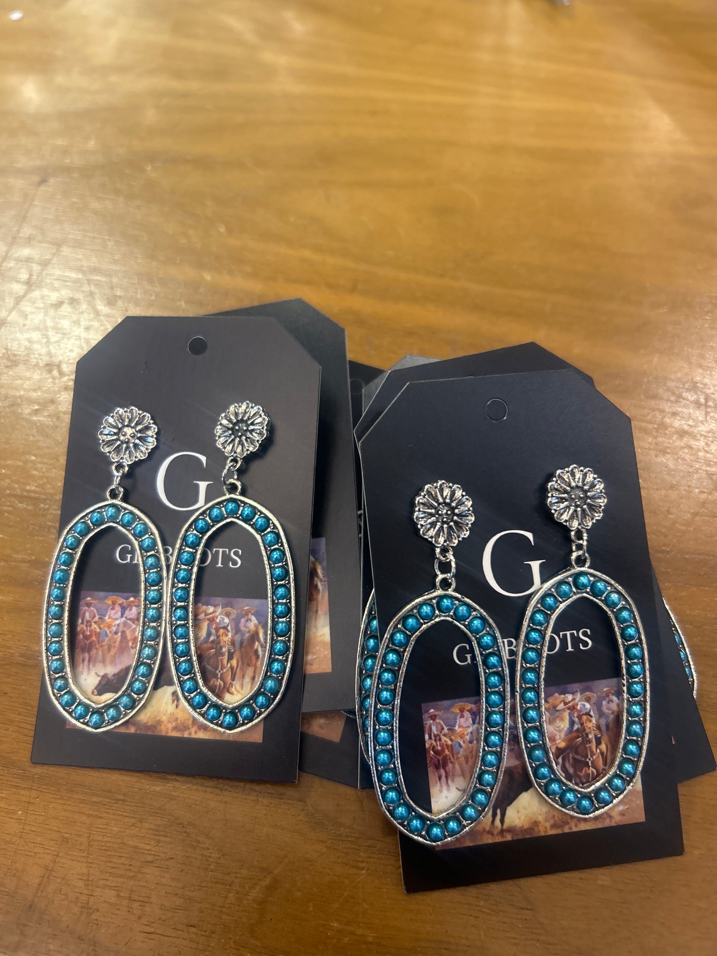 Oval Turquoise Earrings