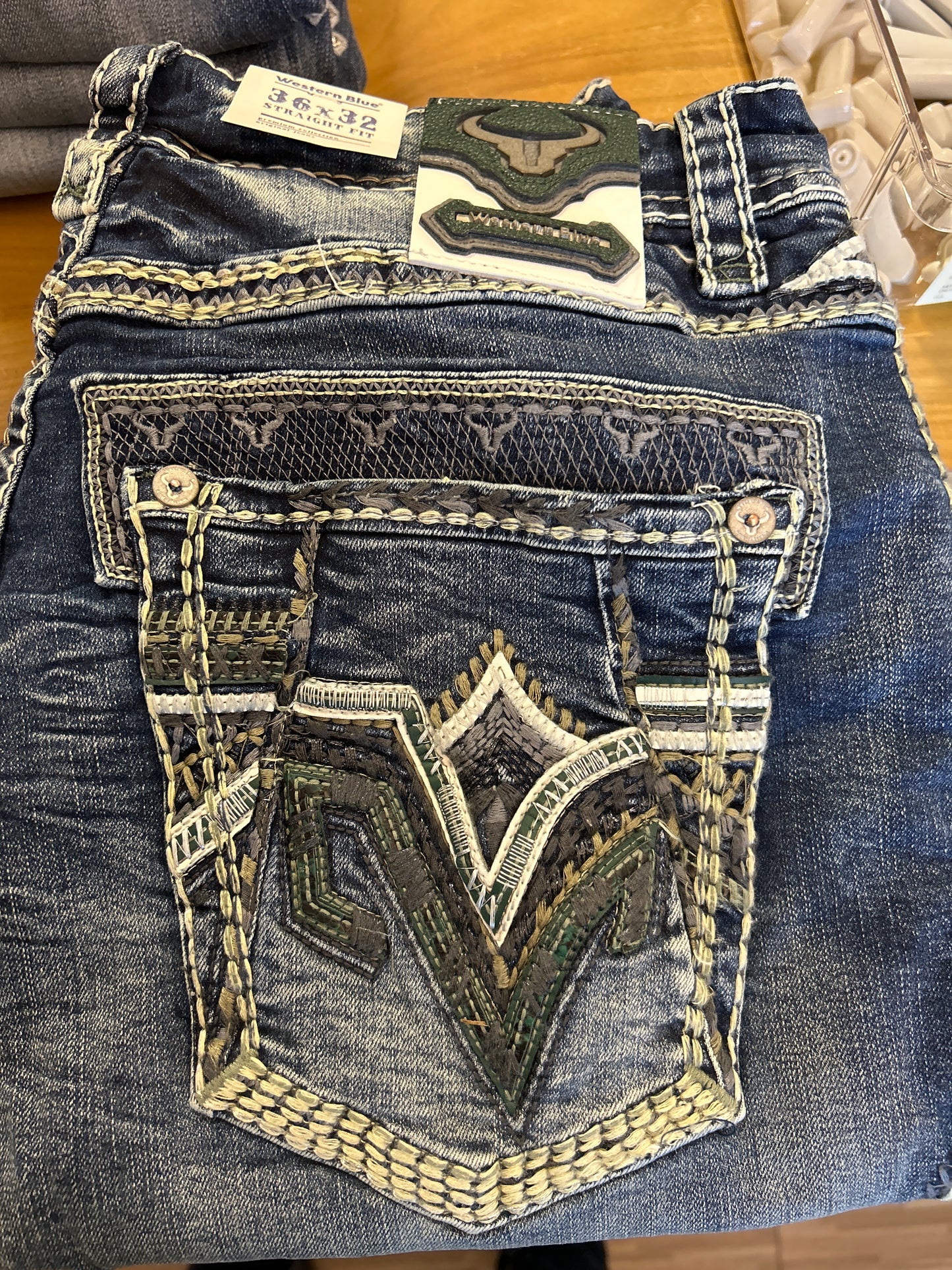 Wester blue men jeans