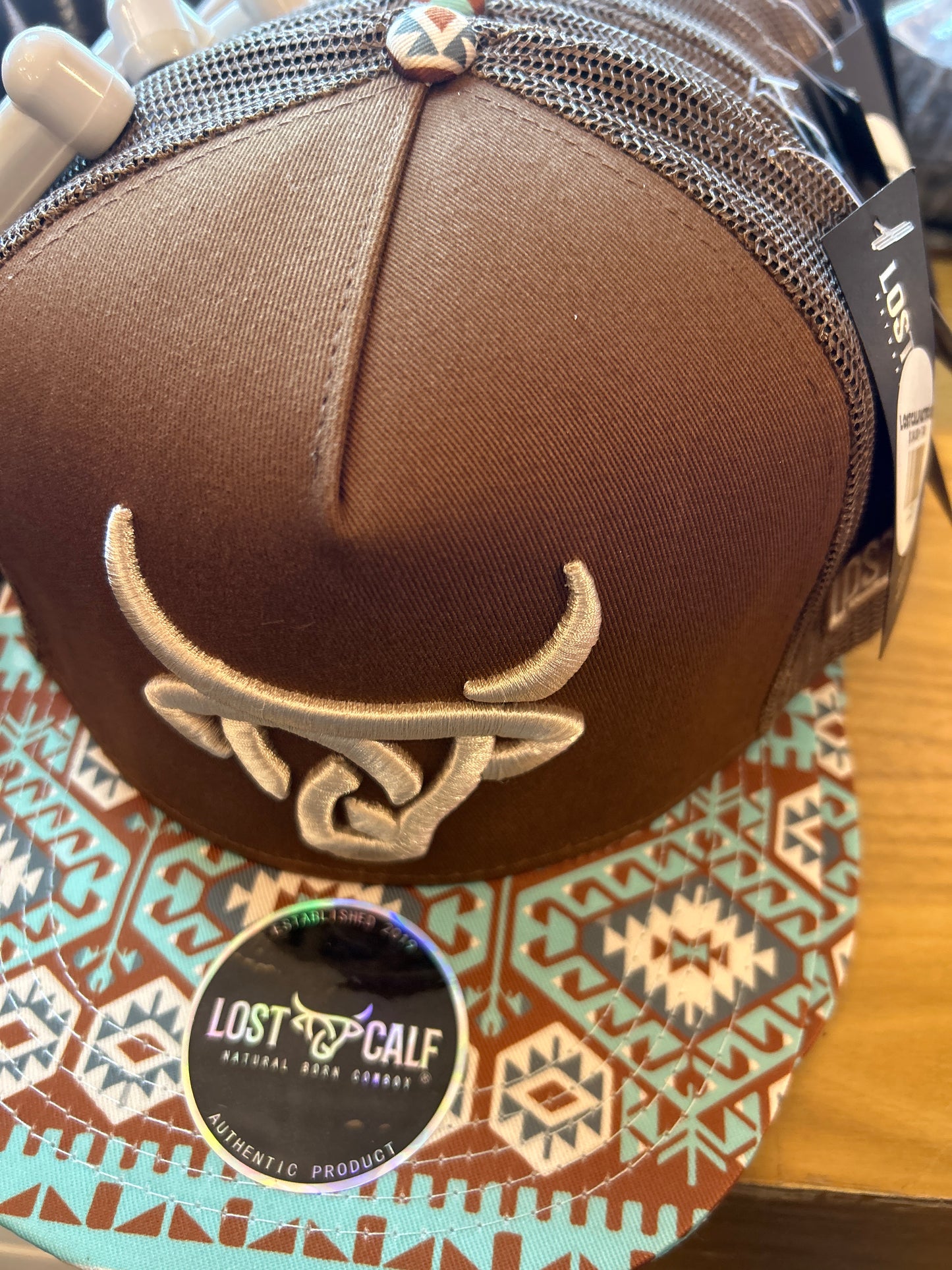 Lost Calf Hat Aztec aqua