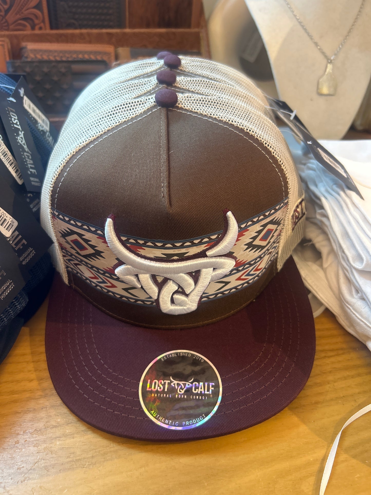 Lost calf hats Navy Native