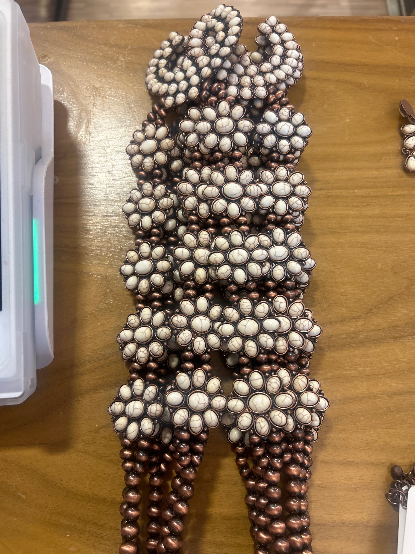 Squash blossom necklace and earrings