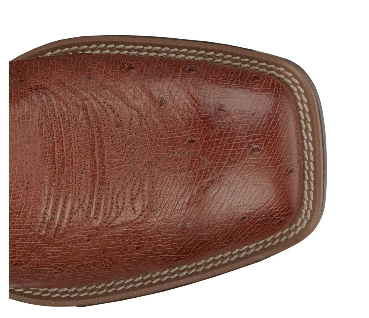 JUSTIN ROSWELL 11" SMOOTH OSTRICH (COGNAC)