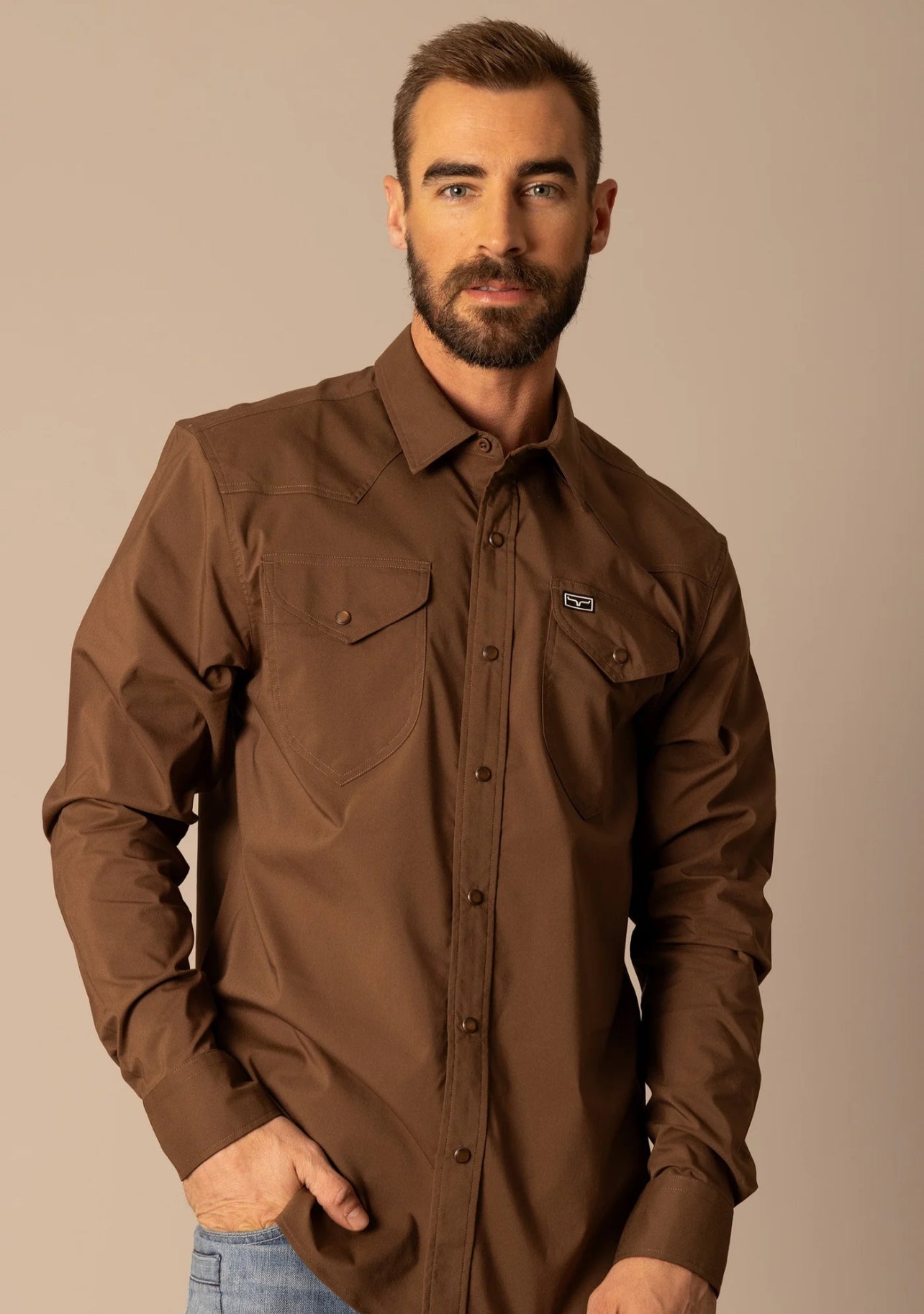 Kimes Ranch Black Out LS Brown