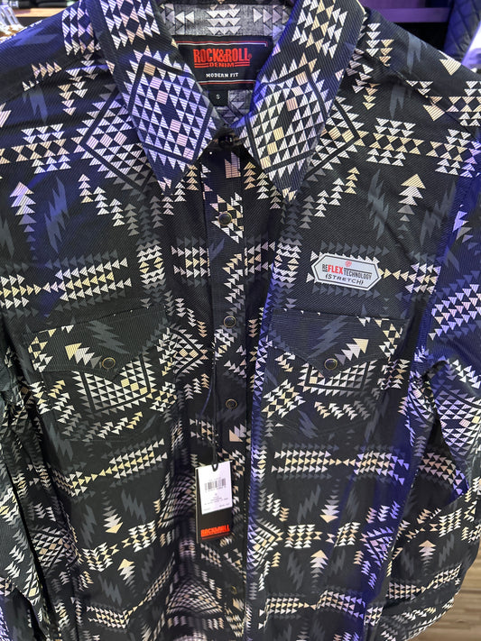 Rock And Roll Modern Fit Snap Shirt No