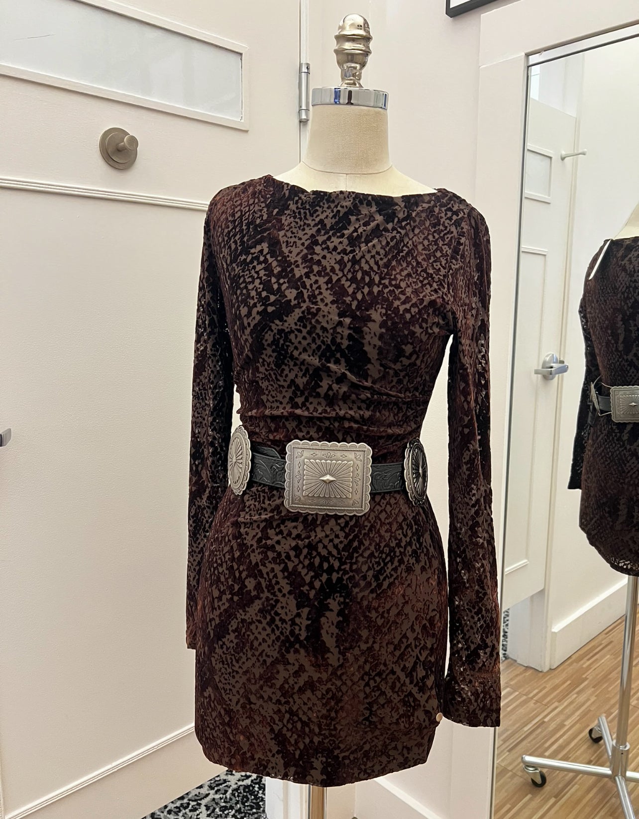 Snake Print Mini Dress