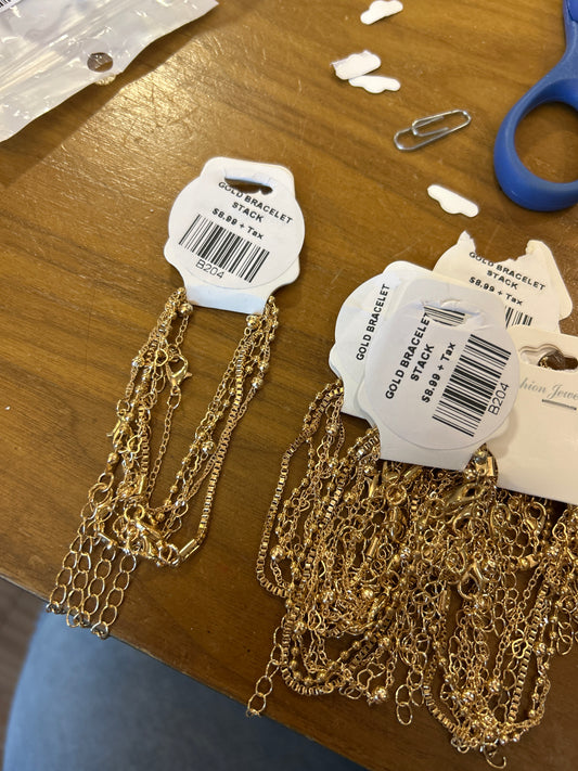 Gold stack Bracelet