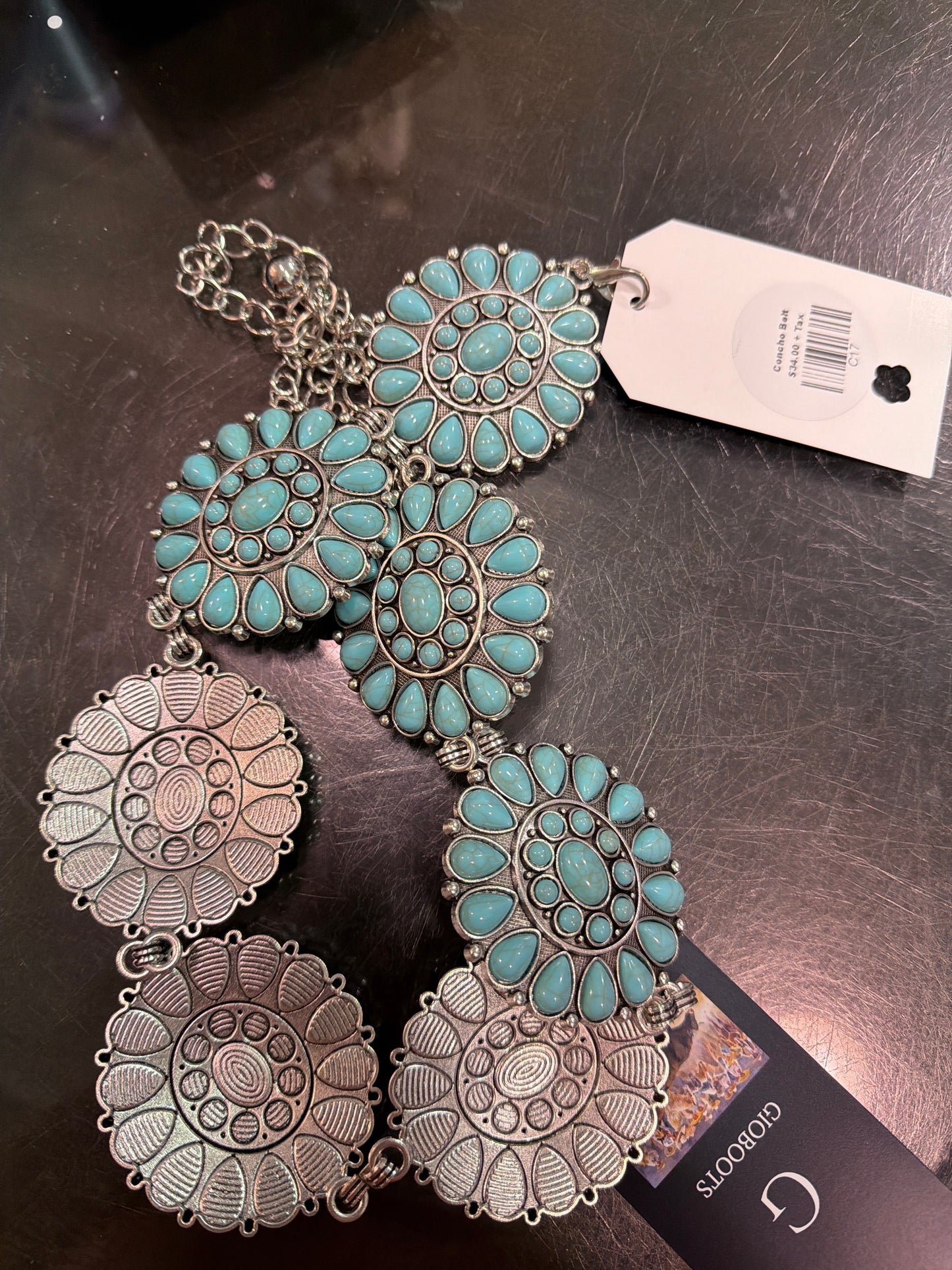 Turquoise Concho belt