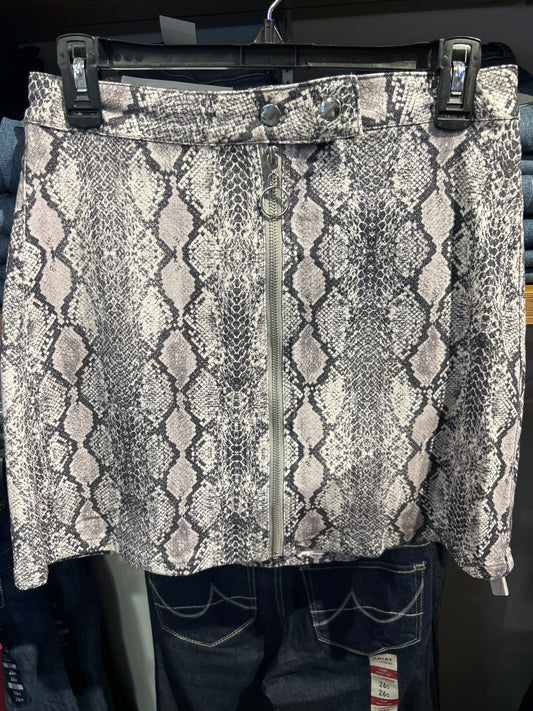 Snake Print Skirt