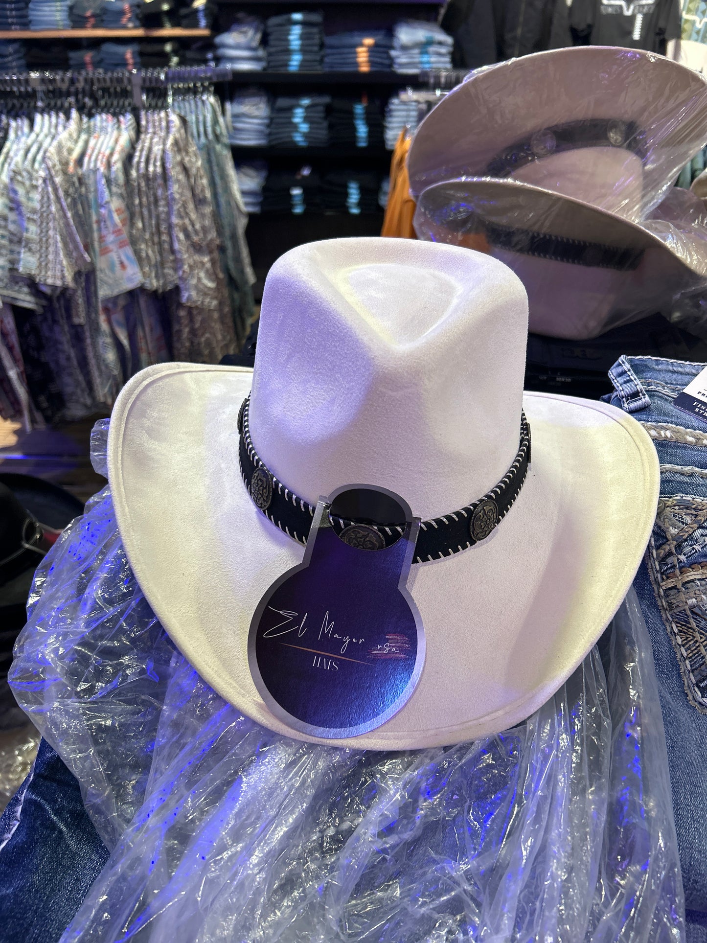 El Mayor Suede Texana Mujer WHITE