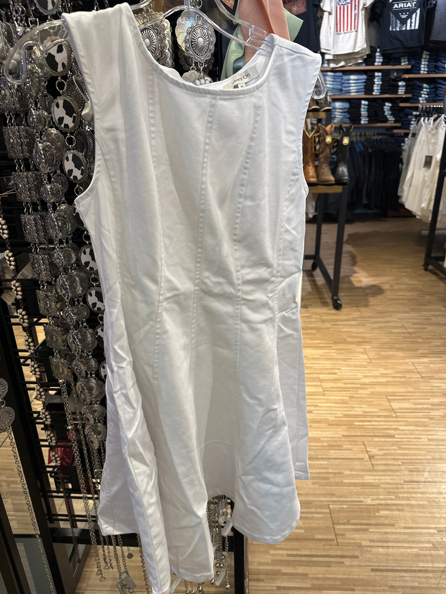 White Denim Dress