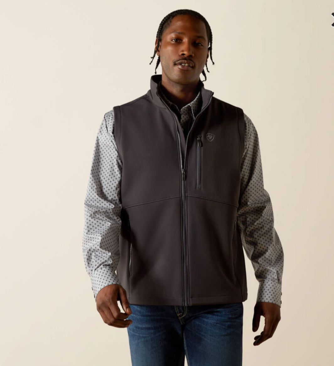 Ariat Logo Softshell Phantom Charcoal Vest 2589