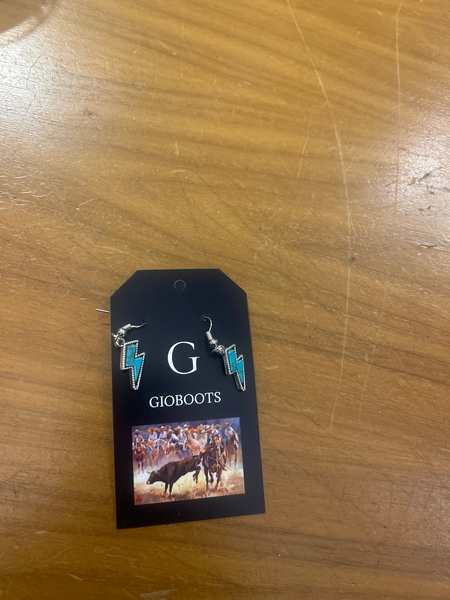 Lightning blue earrings