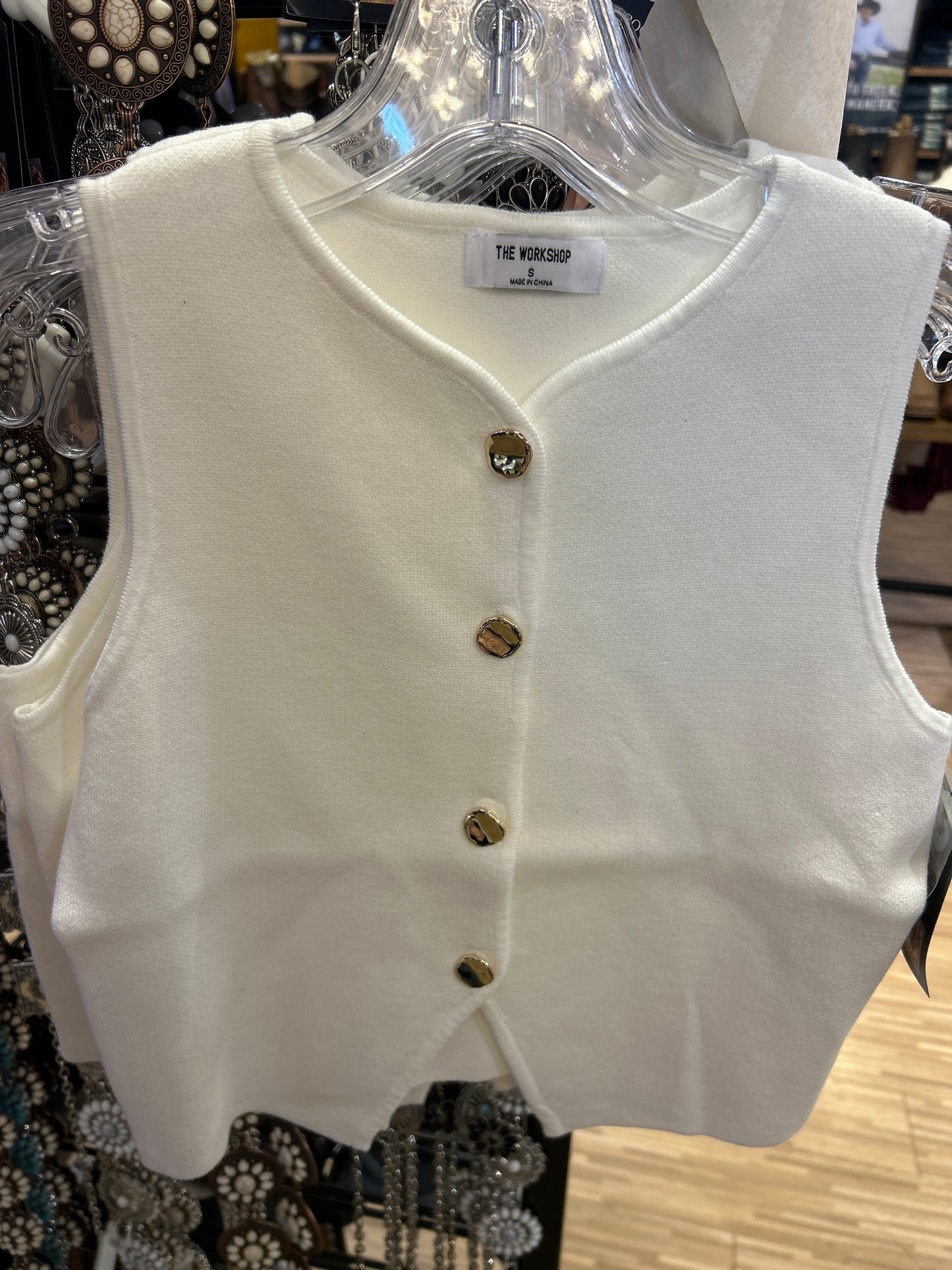 Golden Button Top